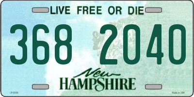 NH license plate 3682040