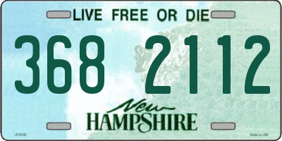NH license plate 3682112
