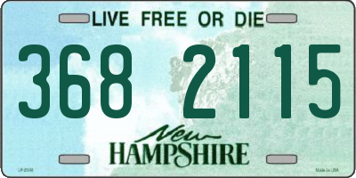 NH license plate 3682115