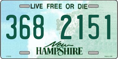 NH license plate 3682151