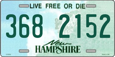 NH license plate 3682152
