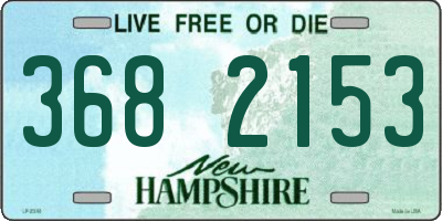 NH license plate 3682153
