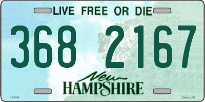 NH license plate 3682167