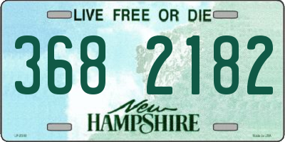 NH license plate 3682182
