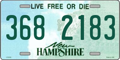 NH license plate 3682183