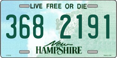 NH license plate 3682191