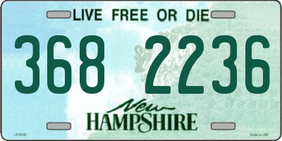 NH license plate 3682236