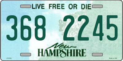 NH license plate 3682245