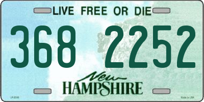 NH license plate 3682252