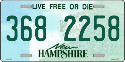 NH license plate 3682258