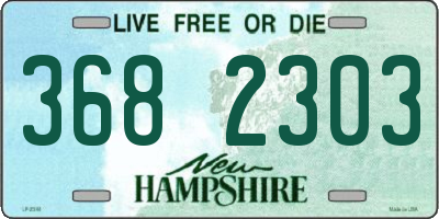 NH license plate 3682303