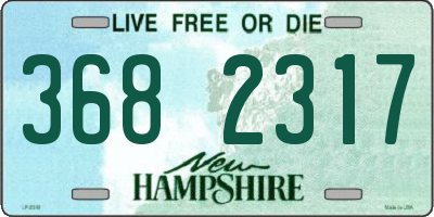 NH license plate 3682317