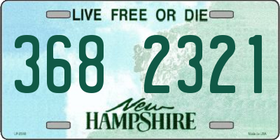 NH license plate 3682321