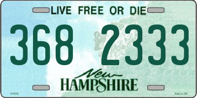 NH license plate 3682333