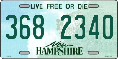 NH license plate 3682340