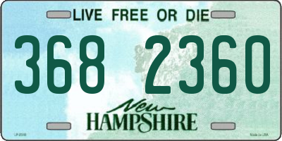 NH license plate 3682360
