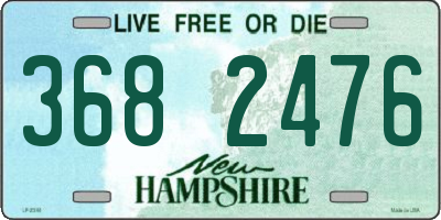 NH license plate 3682476