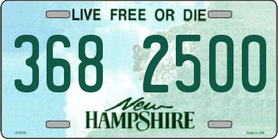 NH license plate 3682500
