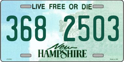 NH license plate 3682503