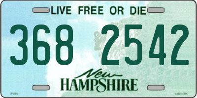 NH license plate 3682542