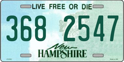 NH license plate 3682547