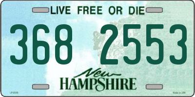 NH license plate 3682553