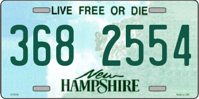 NH license plate 3682554
