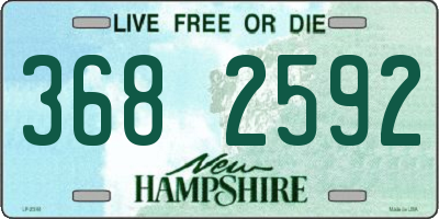 NH license plate 3682592