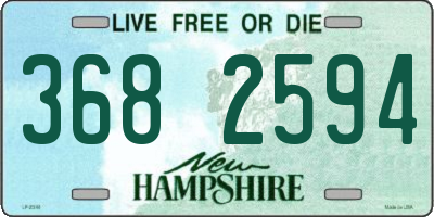 NH license plate 3682594