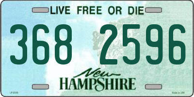 NH license plate 3682596