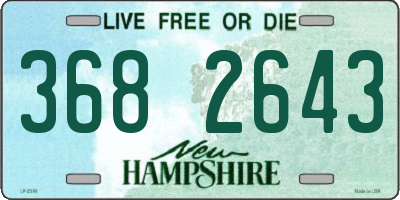 NH license plate 3682643