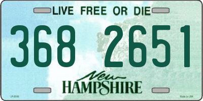 NH license plate 3682651
