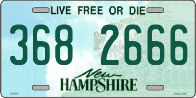 NH license plate 3682666