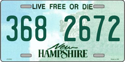 NH license plate 3682672