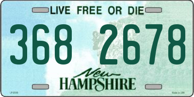 NH license plate 3682678