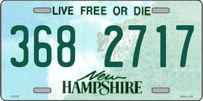 NH license plate 3682717