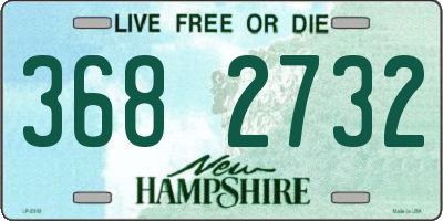NH license plate 3682732