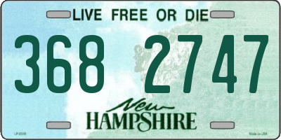 NH license plate 3682747