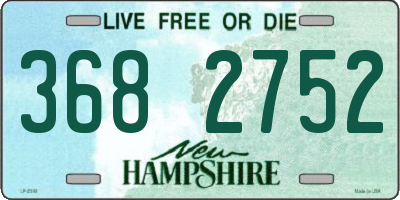 NH license plate 3682752