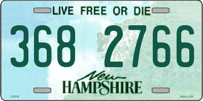 NH license plate 3682766