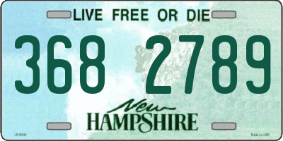 NH license plate 3682789