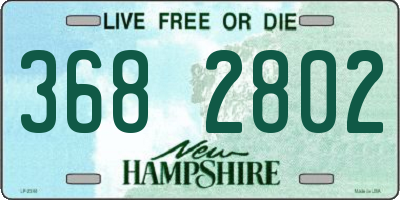 NH license plate 3682802