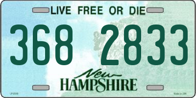 NH license plate 3682833