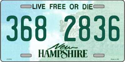 NH license plate 3682836