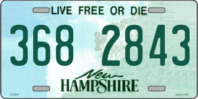 NH license plate 3682843