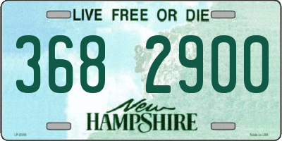 NH license plate 3682900
