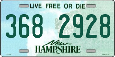 NH license plate 3682928