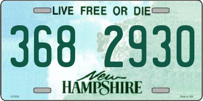 NH license plate 3682930