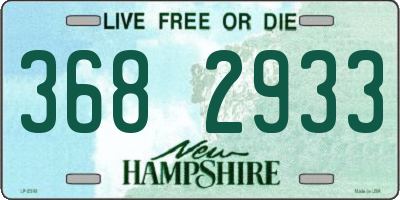 NH license plate 3682933