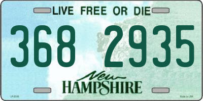 NH license plate 3682935